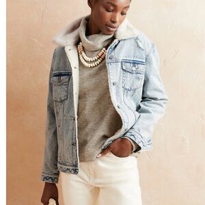 Banana Republic Denim Sherpa-Lined Jacket